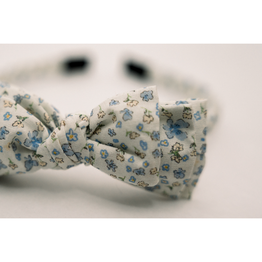Three Little Bows Headband-Bluebell Breeze