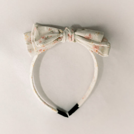 Three Little Bows Headband- Spring Petal