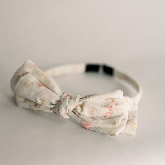 Three Little Bows Headband- Spring Petal