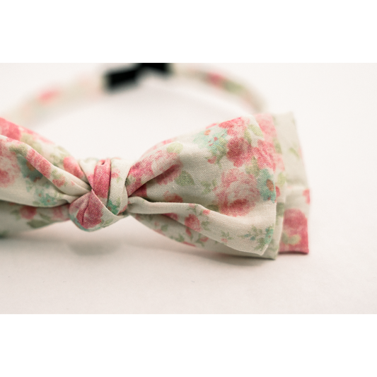 Three Little Bows Headband- Pink Blossoms