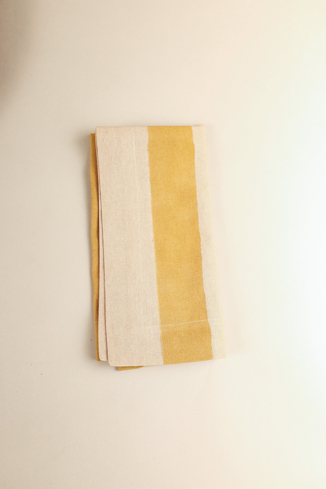 Oh ! Stripes (Ochre) Block Print Napkin