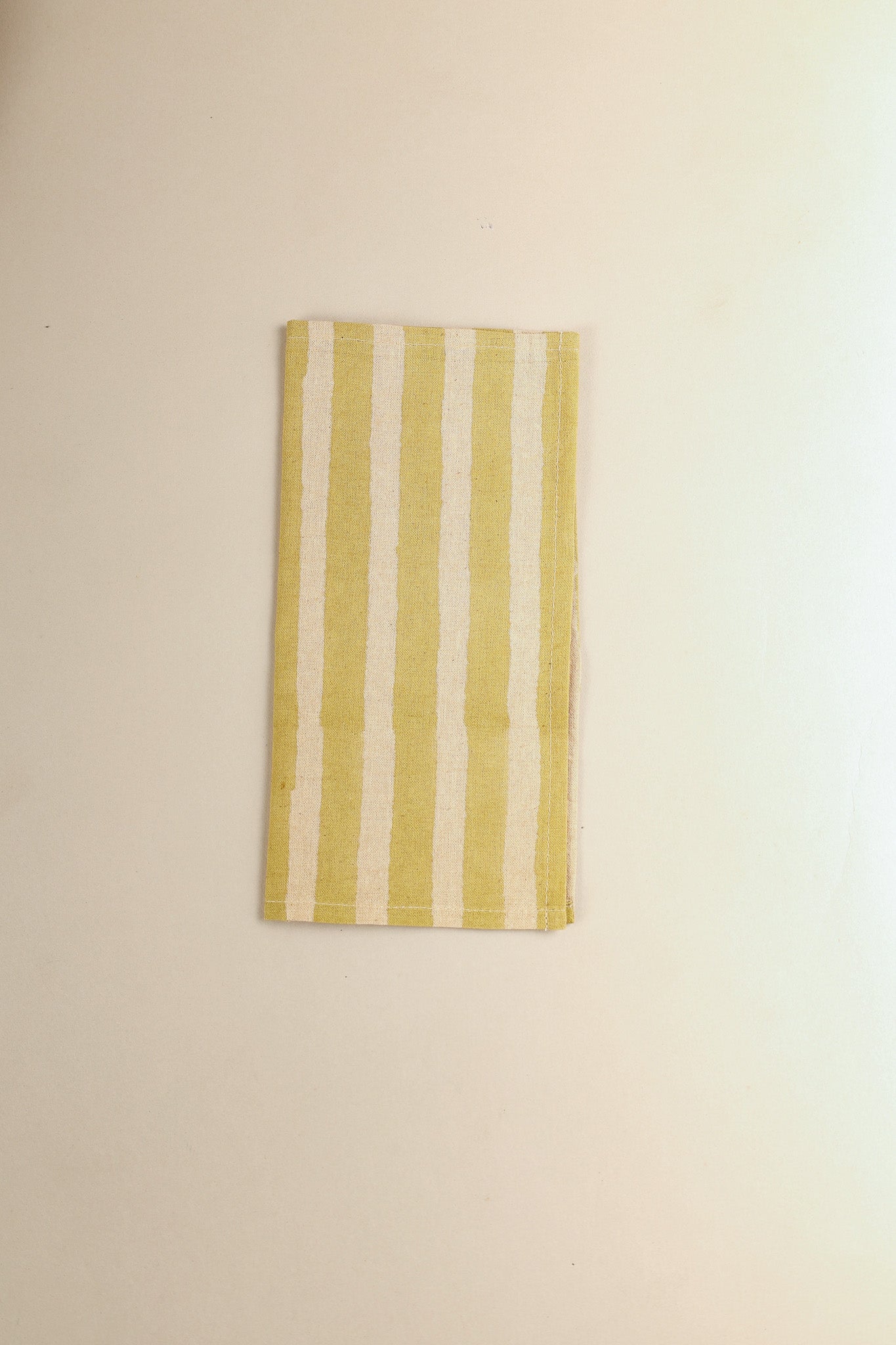 Oh ! Stripes (Lime) Block Print Napkin