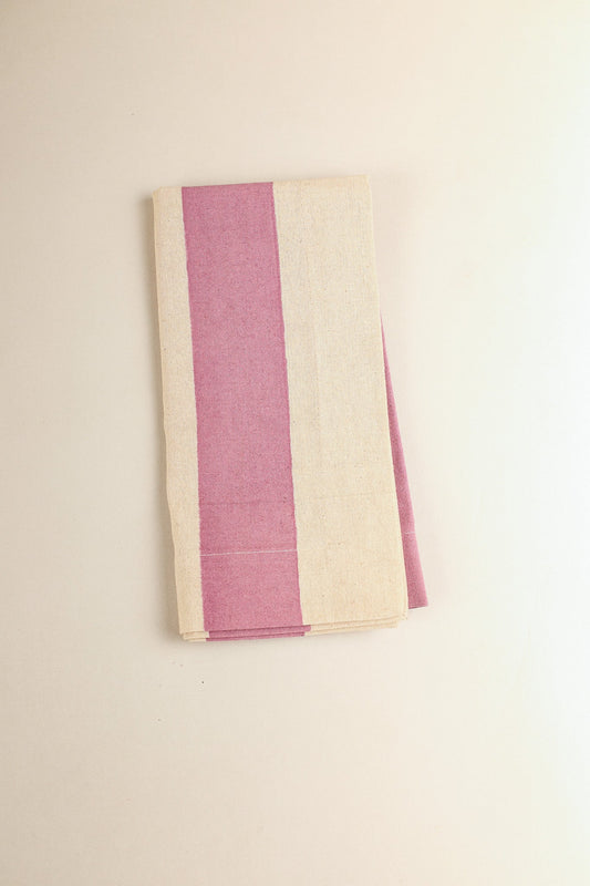 Oh ! Stripes (Rose) Block Print Napkin