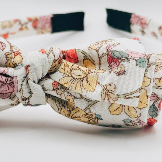 Three Little Bows Headband- Midsummer Vine