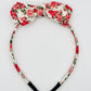 Three Little Bows Headband- Éclosion au jardin des roses