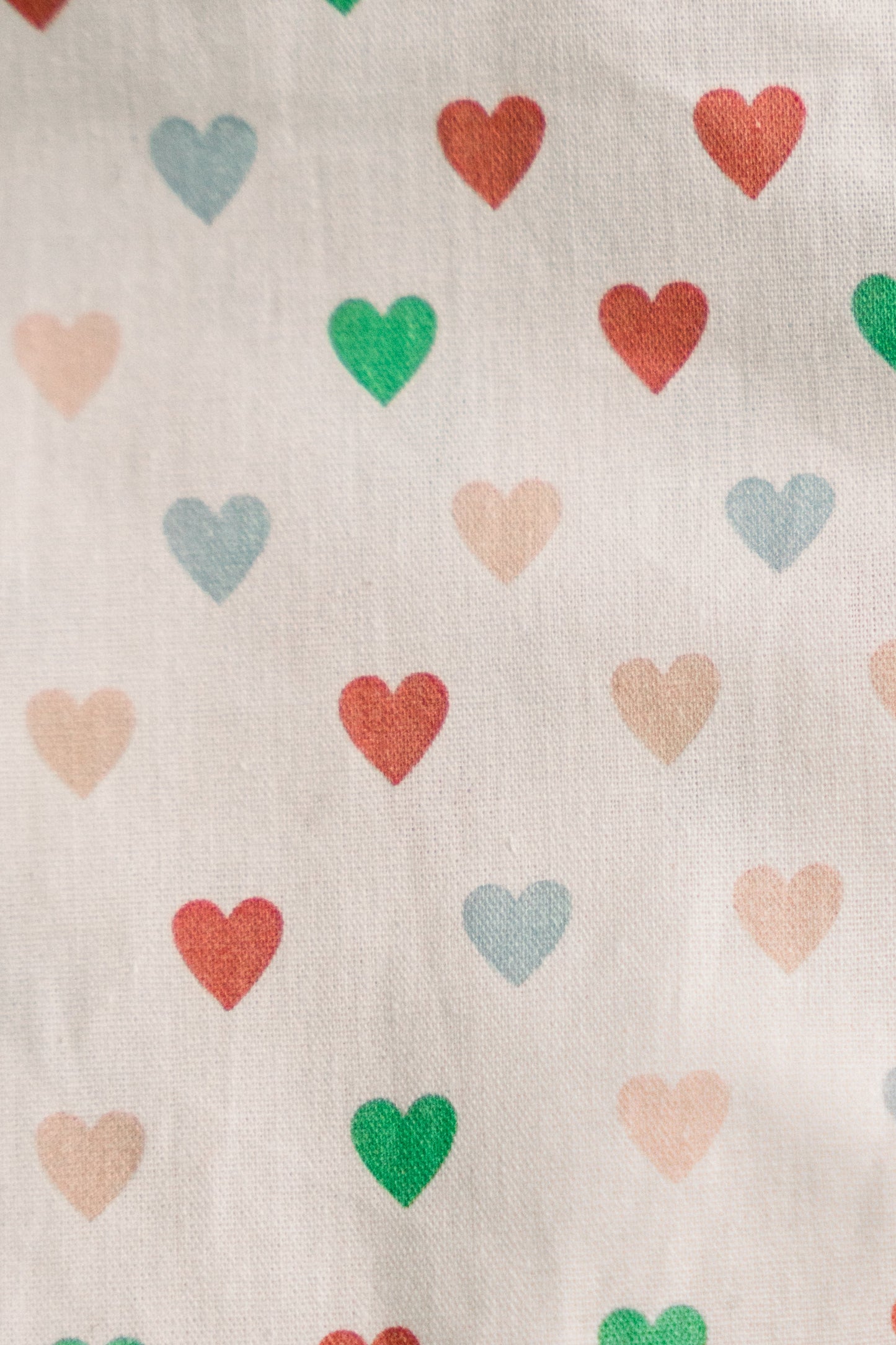 Vintage-Inspired “Hearts” Zippered Pouch
