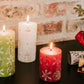 Whimsy Christmas Painted Candles
