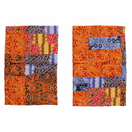 Quilted Printed Batik Placemat Set, Patchwork Edition (Set of 2)