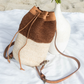 Transito Woven Mini Backpack | Brown-White