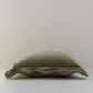Scallop Velvet Pillow Cover, Moss