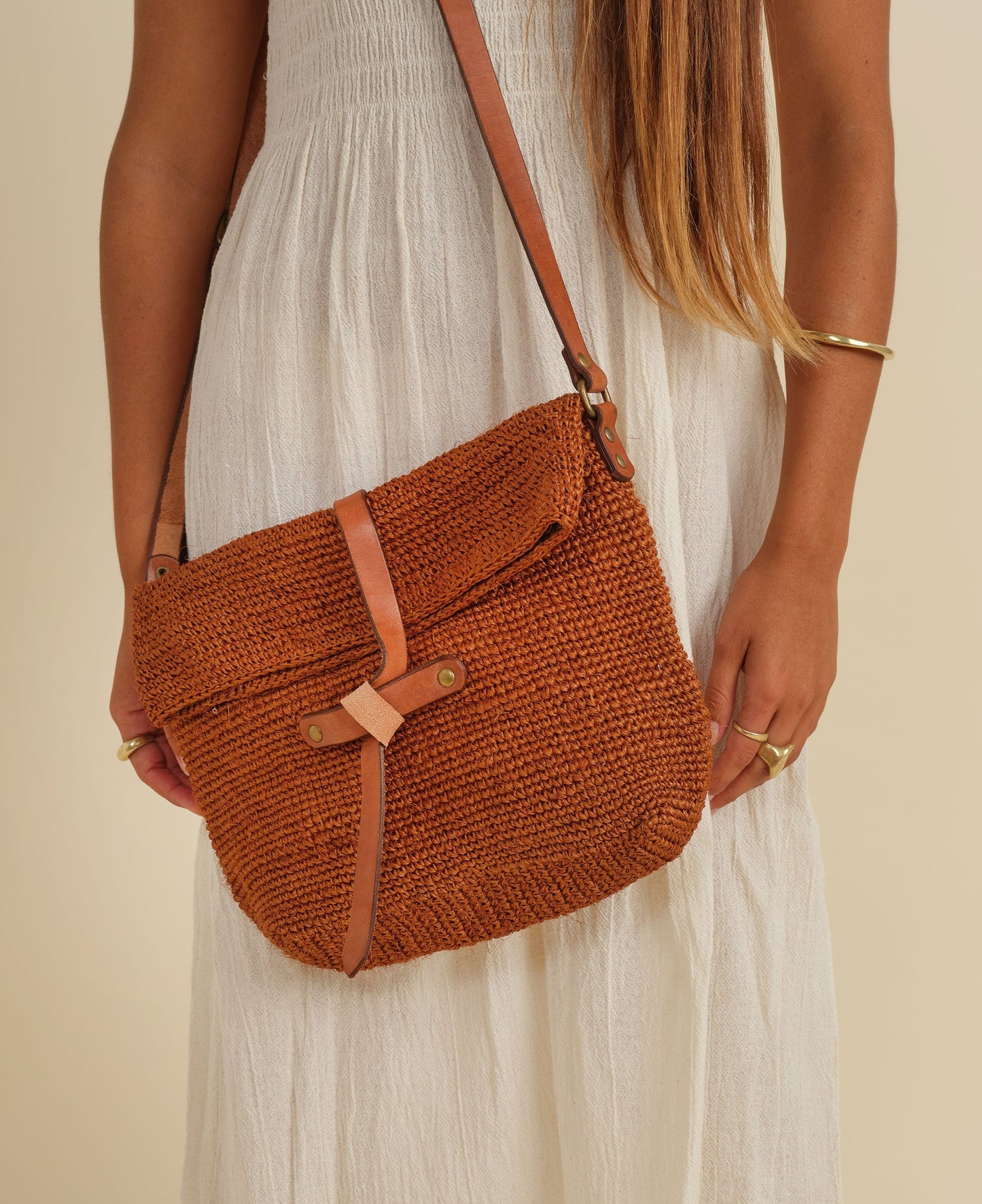 [WS] Carmen Woven Crossbody Bag | Orange