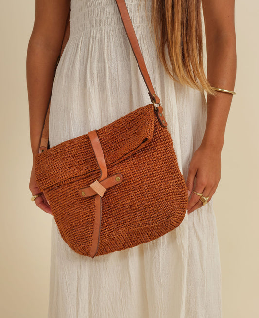 [WS] Carmen Woven Crossbody Bag | Orange