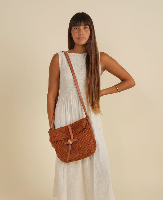 [WS] Carmen Woven Crossbody Bag | Orange