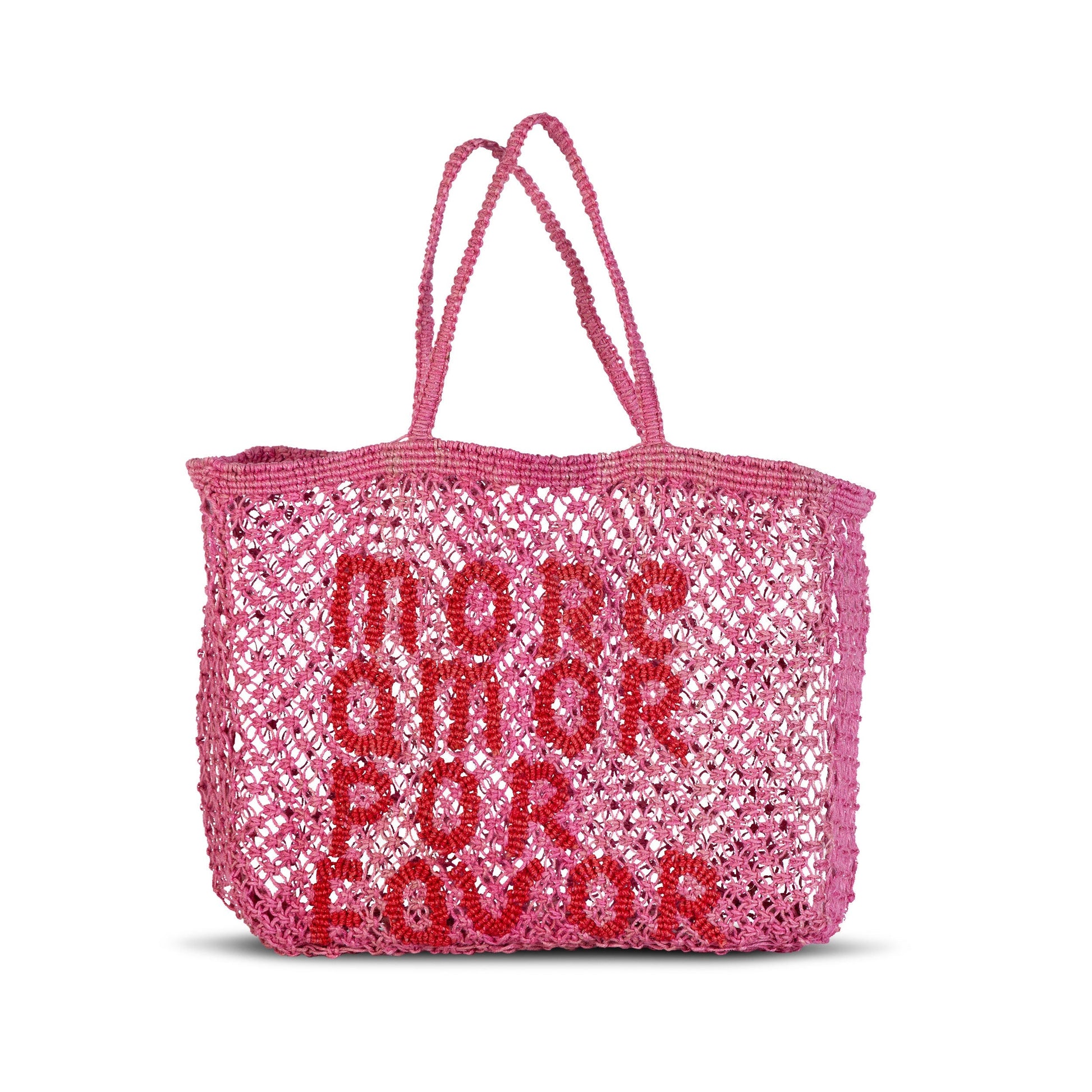 More Amor Por Favor Woven Jute Tote