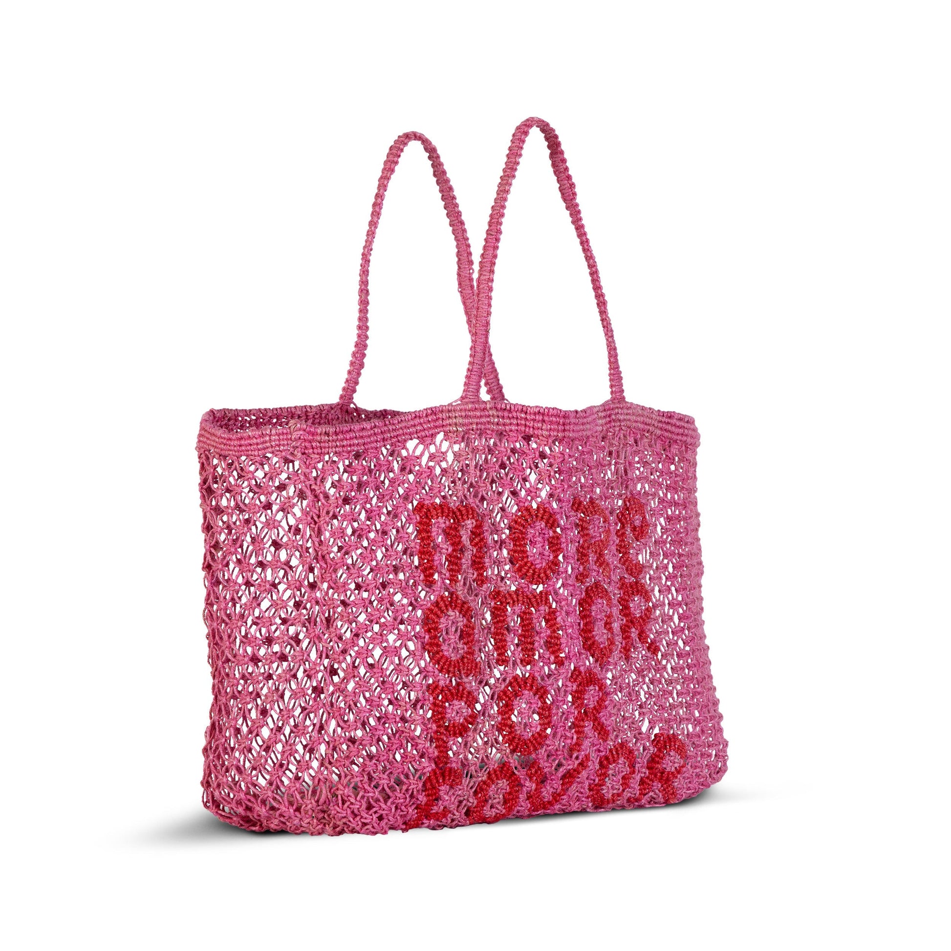 More Amor Por Favor Woven Jute Tote
