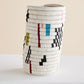 Mosaic Woven Vase or Wine Holder