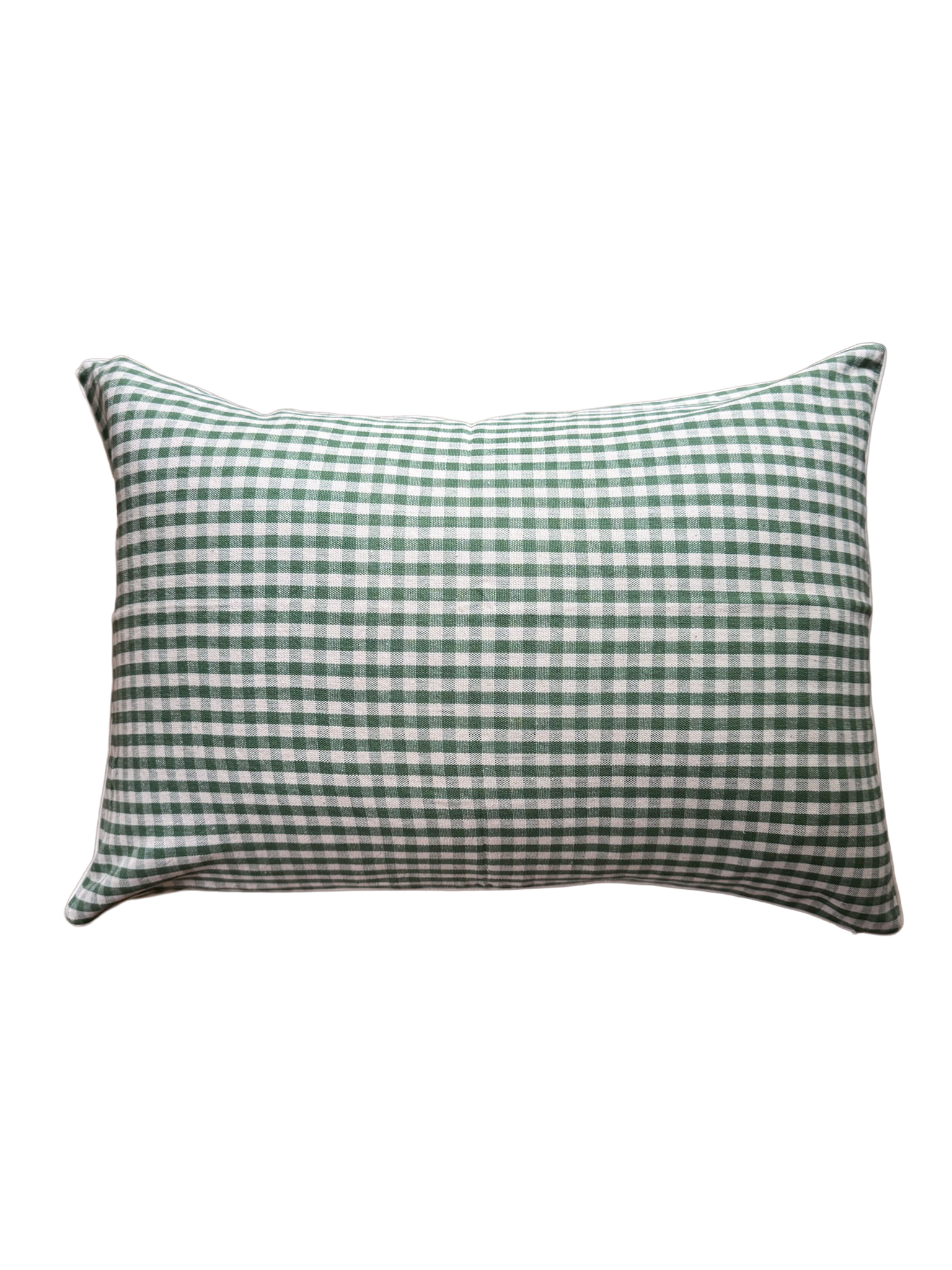 Olive Gingham Pillow Cover