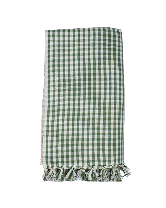 Olive Gingham Tablecloth