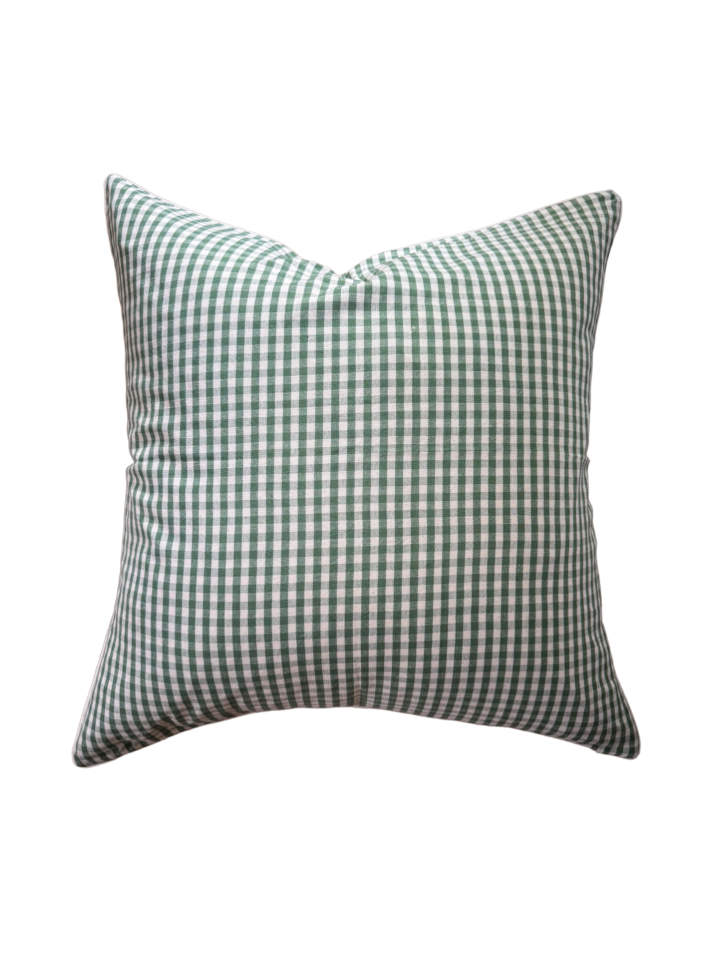 Olive Gingham Pillow Cover