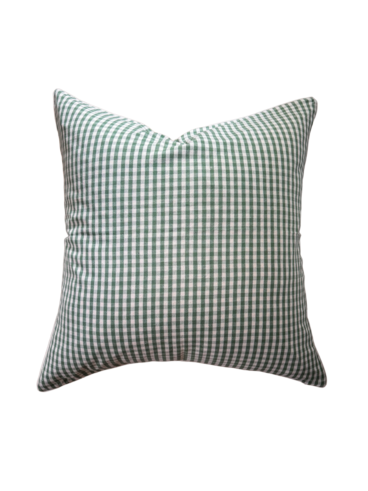 Olive Gingham Pillow Cover