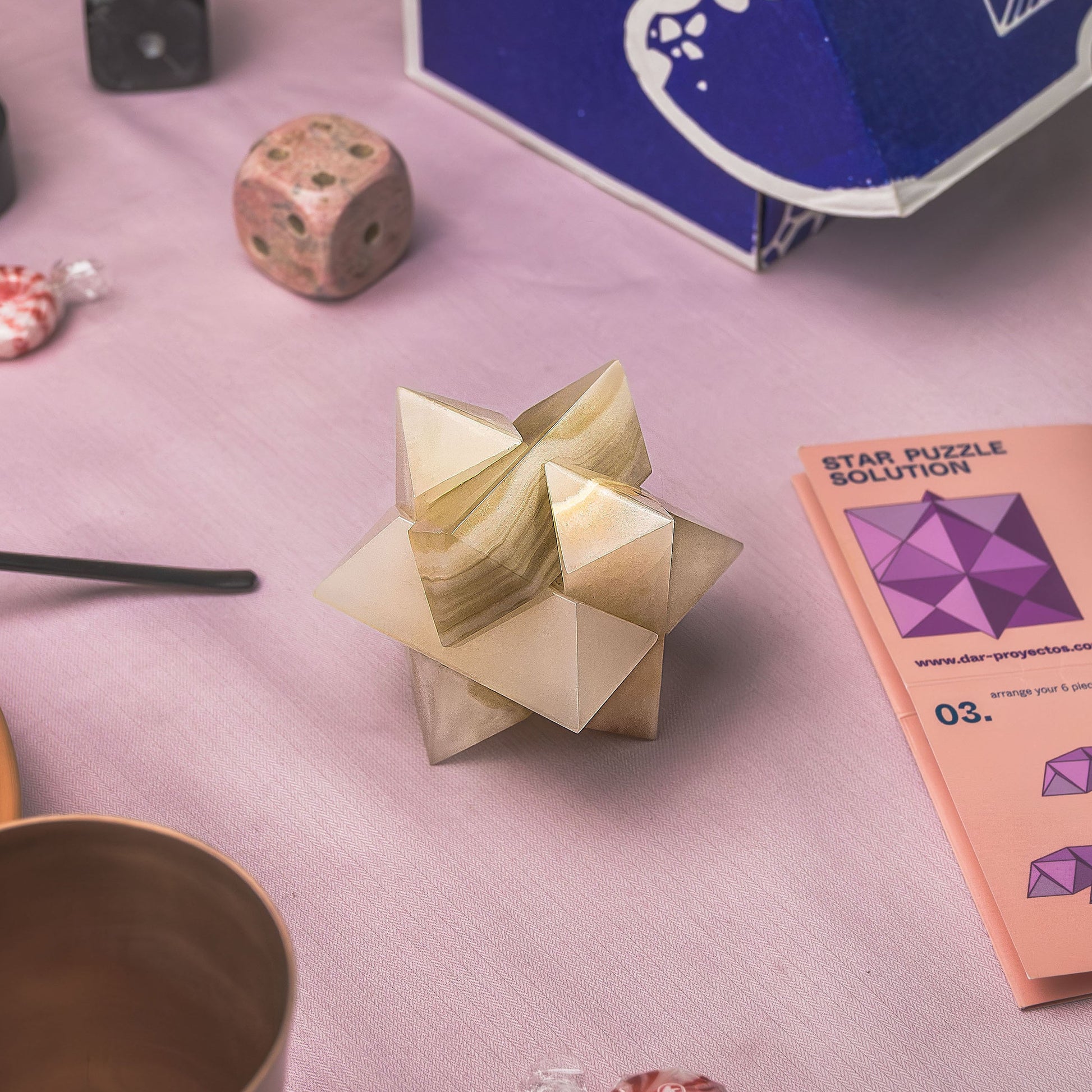 Burr Star 3D gemstone puzzle