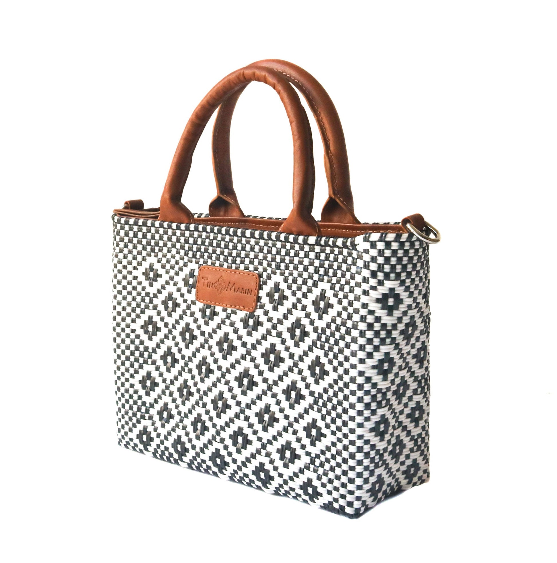 Panda Small Woven Crossbody Bag