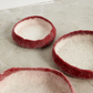 Berry Red Decorative Wool Nesting Bowls