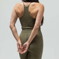 THE CROP RACERBACK V-NECK TANK TOP
