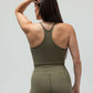 THE CROP RACERBACK V-NECK TANK TOP