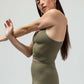 THE CROP RACERBACK V-NECK TANK TOP