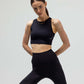 THE JERSEY KEYHOLE SPORTS BRA W/FUSED WAIST BAND