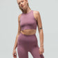 THE JERSEY KEYHOLE SPORTS BRA W/FUSED WAIST BAND