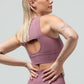 THE JERSEY KEYHOLE SPORTS BRA W/FUSED WAIST BAND