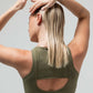 THE JERSEY KEYHOLE SPORTS BRA W/FUSED WAIST BAND