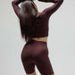 THE V-NECK LONG SLEEVE CROP TOP