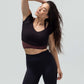 RIBBED CAP SLEEVE CROP TOP