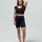 RIBBED CAP SLEEVE CROP TOP