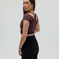 RIBBED CAP SLEEVE CROP TOP
