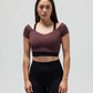 RIBBED CAP SLEEVE CROP TOP