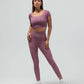 RIBBED CAP SLEEVE CROP TOP