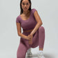 RIBBED CAP SLEEVE CROP TOP