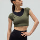 RIBBED CAP SLEEVE CROP TOP
