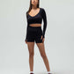 RIBBED BIKER SHORT