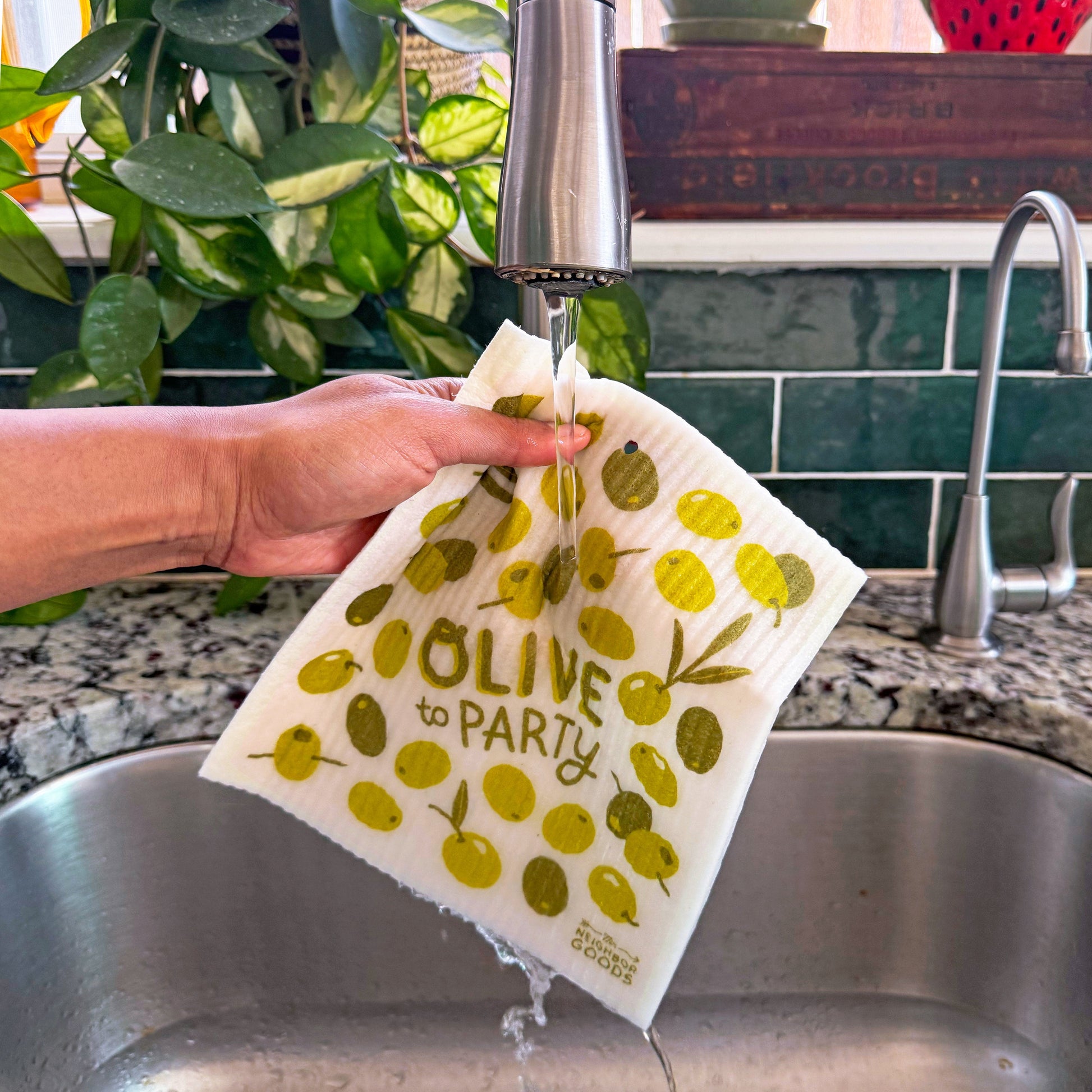 Olive Sponge Cloth
