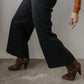 WIDE LEG TROUSERS - BLACK