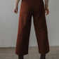 WIDE LEG TROUSERS - UMBER