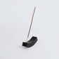 Smile gemstone incense holder Serpentine green