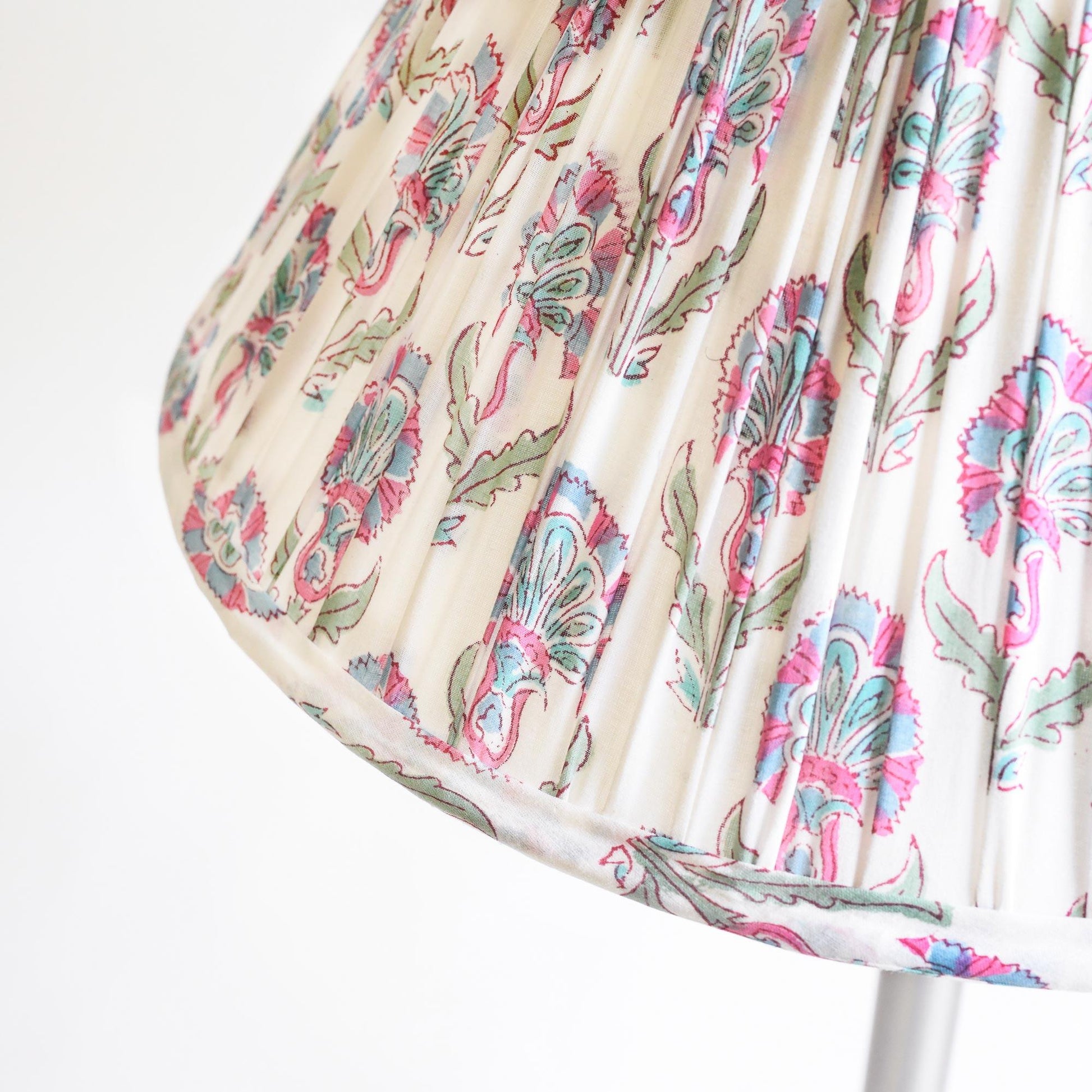 Pleated Lampshade in Laura Print