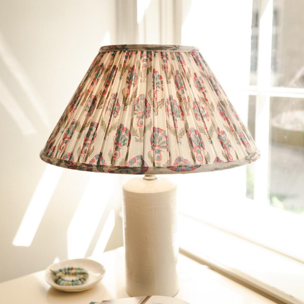 Pleated Lampshade in Laura Print