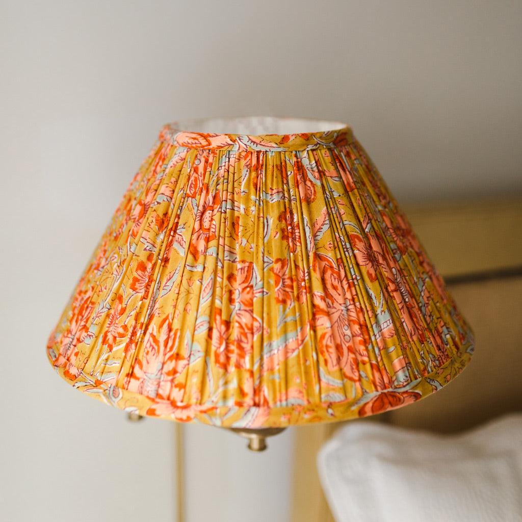 Pleated Lampshade in Lucinda Print